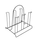 Suporte para Copos Azzo Preto 6 Lugares