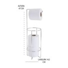 Suporte para Papel Higiênico Azzo em Aço Carbono com Acabamento Preto