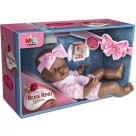 Boneca Coleção Rose Ring Reborn Negra Boneca Realista Soft Brinquedo Infantil Educativo para Crianças e Colecionadores