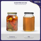 Pote para Conserva 500ml Vidro Transparente com Tampa de Metal
