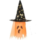 Chapéu Fantasma de Plástico para Fantasia Halloween Adulto e Infantil