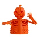 Decoração de Halloween Enfeite Meio Esqueleto com Luz Led