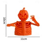 Decoração de Halloween Enfeite Meio Esqueleto com Luz Led