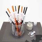 Canudo Plástico 30cm Caveira Halloween