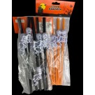 Canudo Plástico 30cm Caveira Halloween