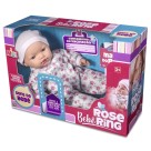 Boneca Bebê Rose Ring Milk 40cm com Sons, Mantinha e Carteirinha de Vacinação