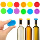 Tampa de Garrafa de Silicone – Vedação Hermética e Reutilizável com 6 unidades