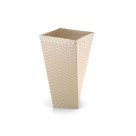 Vaso Twister Rattan 20L Palha Médio, Decorativo e Super Resistente