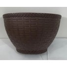 Vaso de Parede Rattan Coffee Decorativo para Jardim Vertical e Varanda