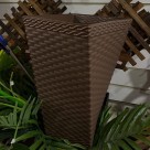 Vaso Twister Rattan Mini 1L Palha Delicadeza e Versatilidade para Plantas Pequenas