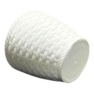 Vaso Rattan M3 Redondo Branco - Versatilidade e Sofisticação para Decoração e Plantas