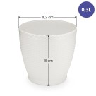 Vaso Rattan M3 Redondo Branco - Versatilidade e Sofisticação para Decoração e Plantas