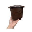 Vaso Quadrado Pequeno Coffee Compacto, Moderno e Ideal para Plantas Pequenas