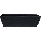 Jardineira Rattan Média Preta – Vaso Decorativo para Plantas e Hortas