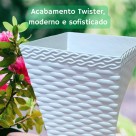 vaso Twister Rattan Pequeno 12L Cor Palha – Decorativo, Leve e Resistente