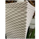 Vaso Twister Rattan Pequeno 4,5L Cor Palha – Decorativo, Leve e Resistente
