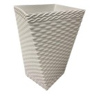Vaso Twister Rattan Pequeno 4,5L Cor Palha – Decorativo, Leve e Resistente