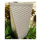Vaso Twister Rattan Pequeno 4,5L Cor Palha – Decorativo, Leve e Resistente