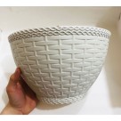 Vasinho de Parede Rattan 0,85L Palha – Compacto, Decorativo e Resistente