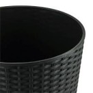 Vaso Rattan Grande 22L Redondo Preto – Elegância e Resistência para Decoração e Jardim