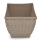 Vaso Cachepô Rattan Pequeno Quadrado 11x10,5cm Palha – Decoração Sofisticada para Casa e Jardim