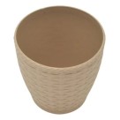 Vaso Cachepô Rattan Redondo750ml Palha – Decoração Sofisticada para Casa e Jardim