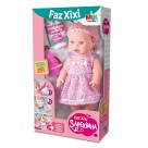 Boneca Sapekinha Faz Xixi 41cm Brinquedo Infantil Interativo Educativo com Mamadeira e Roupinha