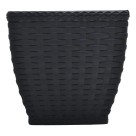 Vaso Cachepo Rattan m2 Quadrado 850ml Preto– Decoração Sofisticada para Casa e Jardim