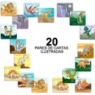 Jogo da Memória Dinossauros Pais & Filhos 40 Peças Educativo
