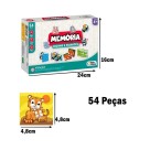 Jogo da Memória Bichos e Filhotes Infantil Educativo 54 Cartas Pais & Filhos