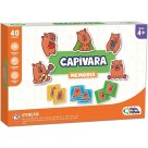 Jogo da Memória Capivara Pais & Filhos 40 Peças – Brinquedo Educativo Infantil, Desenvolvimento Cognitivo e Diversão em Família