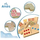Jogo Dominó de Madeira Pais & Filhos 28 Peças – Brinquedo Educativo Infantil, Clássico Tradicional para Raciocínio Lógico