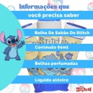 Bolha de Sabão com Jogo STITCH Frasco 60ml Atóxica e Segura para Crianças