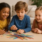 Jogo Pega Varetas Pais & Filhos – Brinquedo Educativo Clássico Infantil