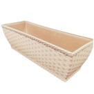 Jardineira Rattan Retangular Palha – Decoração Sofisticada para Casa e Jardim