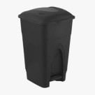 Lixeira Preta 17L com Pedal em Plástico Reforçado – Ideal para Cozinhas, Banheiros, Escritórios e Ambientes Internos