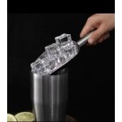 Pá de Gelo Inox 13x8 cm – Pá Dosadora para Gelo, Grãos ou Ração – Aço Inoxidável Reforçado