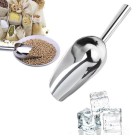 Pá de Gelo Inox 13x8 cm – Pá Dosadora para Gelo, Grãos ou Ração – Aço Inoxidável Reforçado