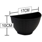 Vaso de Parede Rattan Preto 850ml – Decoração e Jardim Vertical