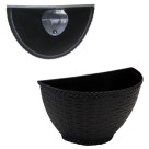 Vaso de Parede Rattan Preto 850ml – Decoração e Jardim Vertical