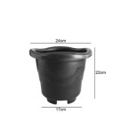 Vaso Redondo M Preto 4,7L Injeplastec – Jardim e Decoração