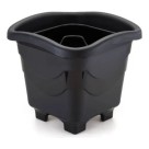 Vaso Quadrado Pequeno Preto 2L 16x16cm Injeplastec