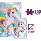 Quebra-Cabeça Rainbow Unicórnio 150 Peças Pais & Filhos
