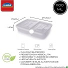  Pote Retangular com 2 Divisórias Linha Clic Branco