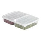  Pote Retangular com 2 Divisórias Linha Clic Branco