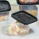 Pote Retangular Linha Clic 1,2L Plástico Atóxico com Tampa Hermética para Armazenar e Transportar Alimentos