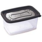 Pote Retangular Linha Clic 1,2L Plástico Atóxico com Tampa Hermética para Armazenar e Transportar Alimentos