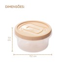 Pote Plástico Redondo Plasútil 900ml  Linha Clic Vedação
