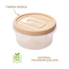 Pote Plástico Redondo Plasútil 900ml  Linha Clic Vedação