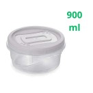 Pote Plástico Redondo Plasútil 900ml Tampa Clic Vedação